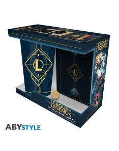 LEAGUE OF LEGENDS - PCK XXL GLASS + PIN + NOTEBOOK "HEXTECH LOGO"