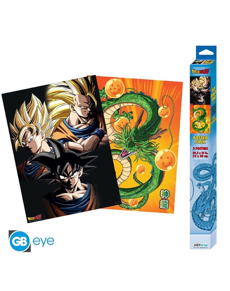 DRAGON BALL - SET 2 CHIBI POSTERS - GOKU & SHENRON (52X38) 