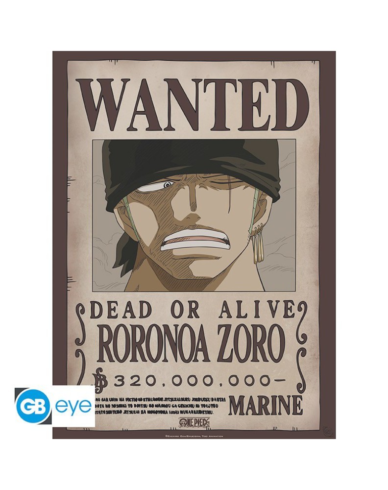 ONE PIECE - POSTER «WANTED ZORO» (52X38)