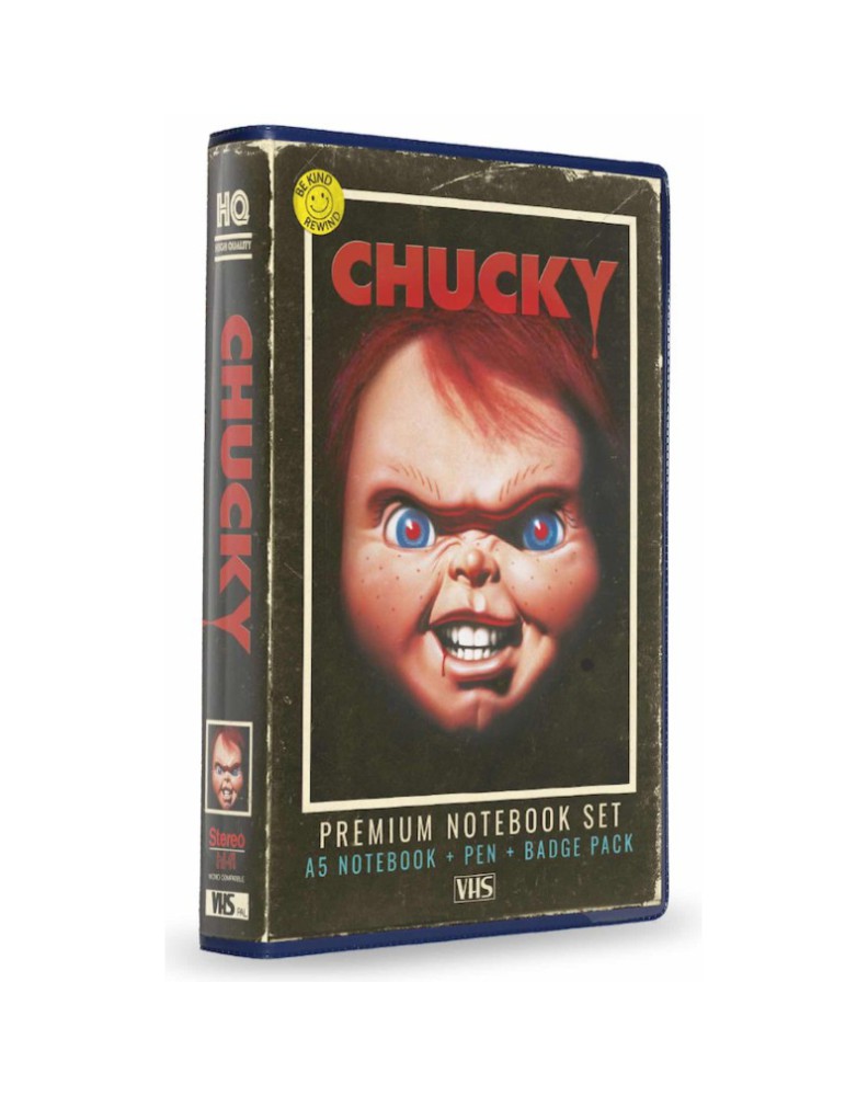 CHUCKY SET PAPELERIA VHS (LIBRETA, CHAPAS Y BOLIGRAFO) CHUCKY