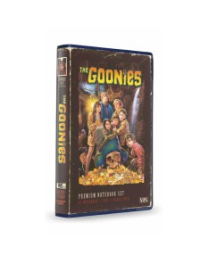 THE GOONIES SET PAPELERIA VHS (LIBRETA, CHAPAS Y BOLIGRAFO) THE GOO ...