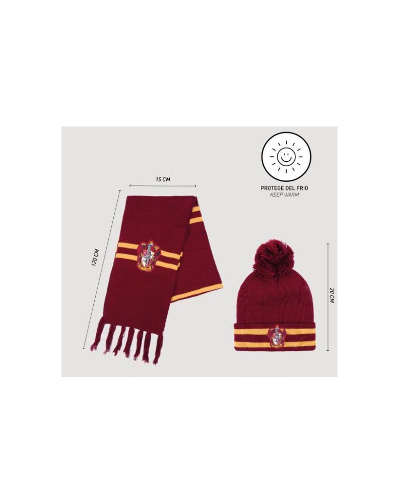 CONJUNTO 2 PIEZAS BUFANDA HARRY POTTER GRYFFINDOR Vista 2