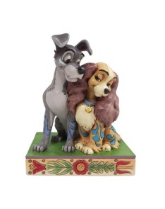 FIGURA DECORATIVA LA DAMA Y EL VAGABUNDO ENMORADOS