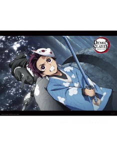 DEMON SLAYER - POSTER "TANJIRO & UROKODAKI" (52X38)