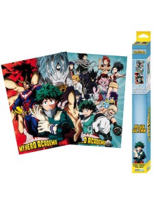 SET 2 POSTERS MY HERO ACADEMIA - ARTWORKS (52X38)