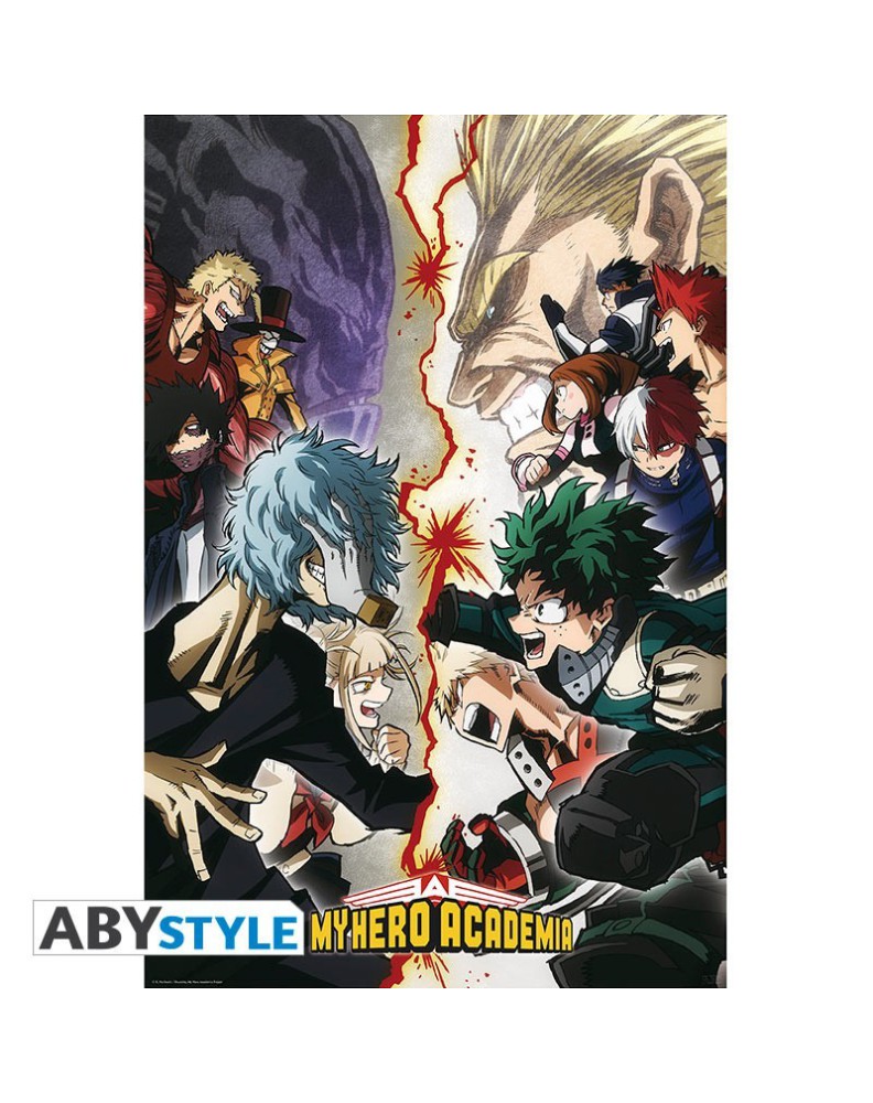 POSTER HÉROES VS VILLANOS - MY HERO ACADEMIA