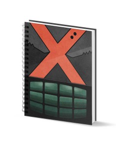 MY HERO ACADEMIA GRIS CUADERNO A5 PAPEL CUADRICULADO MY HERO ACADEMIA X - 16.5cm