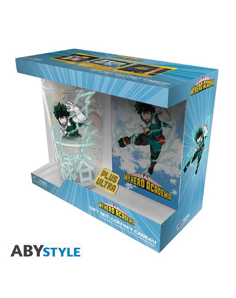 MY HERO ACADEMIA - PCK XXL GLASS + PIN + POCKET NOTEBOOK "HEROES"