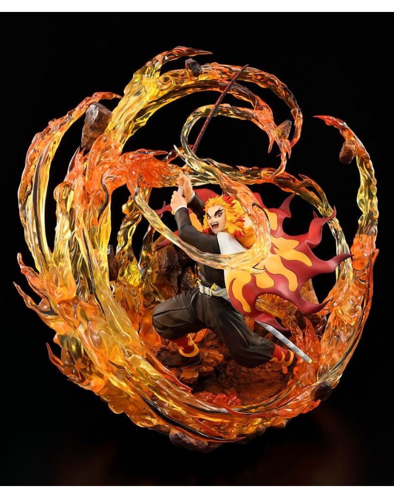 KYOJURO RENGOKU DX SEE FIGURE 35 CM KIMETSU NO YAIBA 1/8 SCALE RE O ...