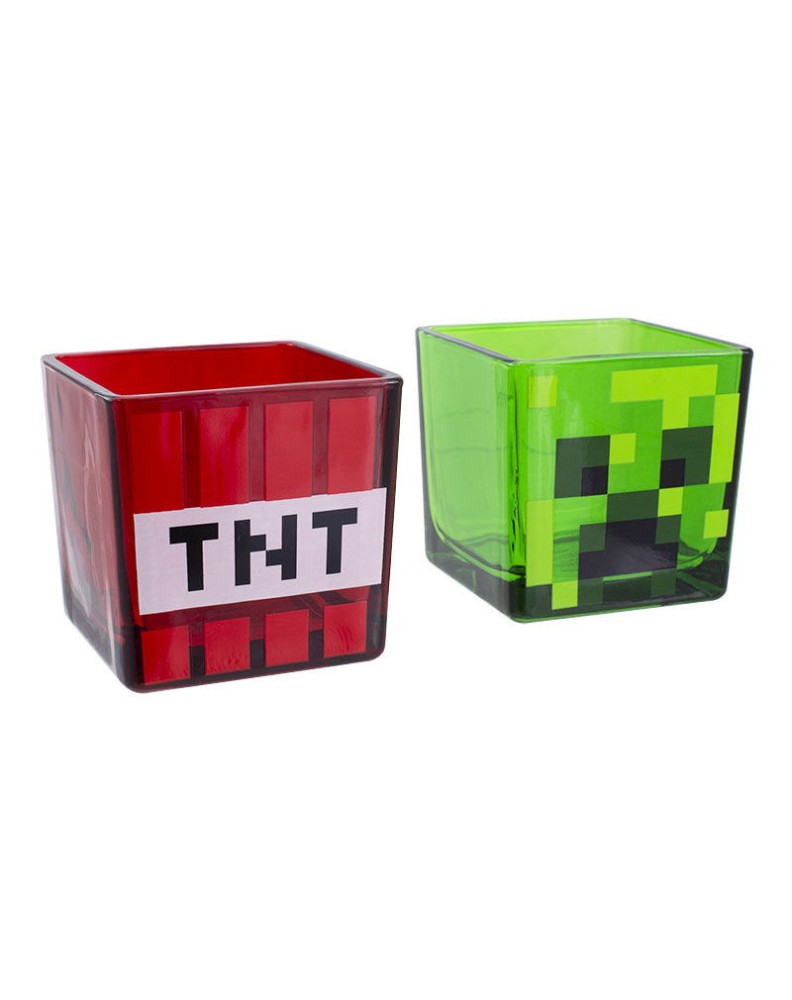 MINECRAFT CREEPER & TNT SQUARE CUPS