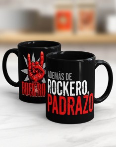 TAZA REGALO PARA PAPÁ-ADEMÁS DE ROCKERO, PADRAZO