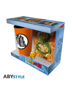 SET GIFT DRAGON BALL GLASS XXL + NOTEBOOK A6 + PIN, DRAGON BALL Z