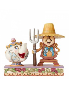FIGURA DECORATIVA MANOS A LA OBRA - LA BELLA Y LA BESTIA