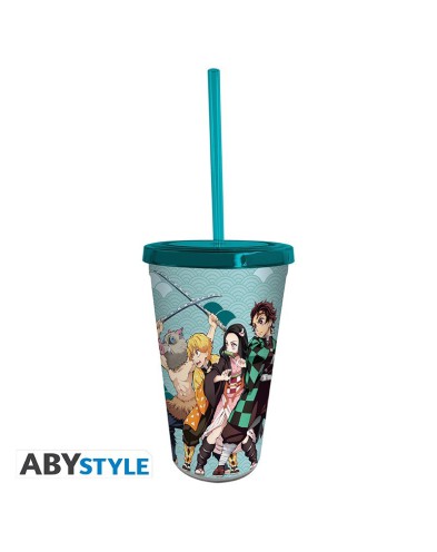 DEMON SLAYER - TUMBLER WITH STRAW - 470ML - GROUP