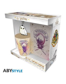 HARRY POTTER - PCK MUG250ML + KEYRINGPVC + NOTEBOOK "HOGWARTS"