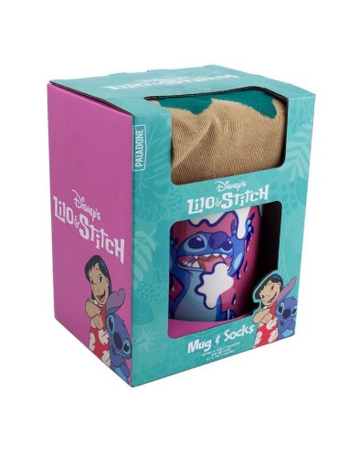 SET DE TAZA Y CALCETINES LILO Y STITCH