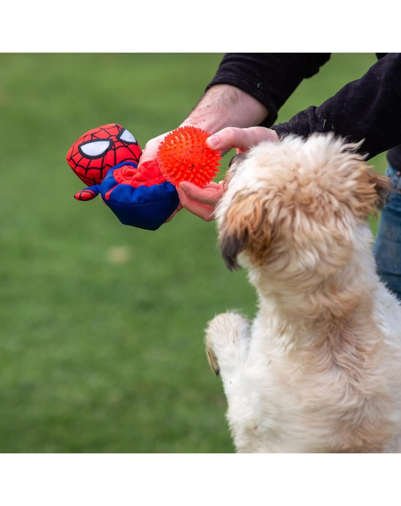 PELUCHE PARA PERRO PELOTA SPIDERMAN