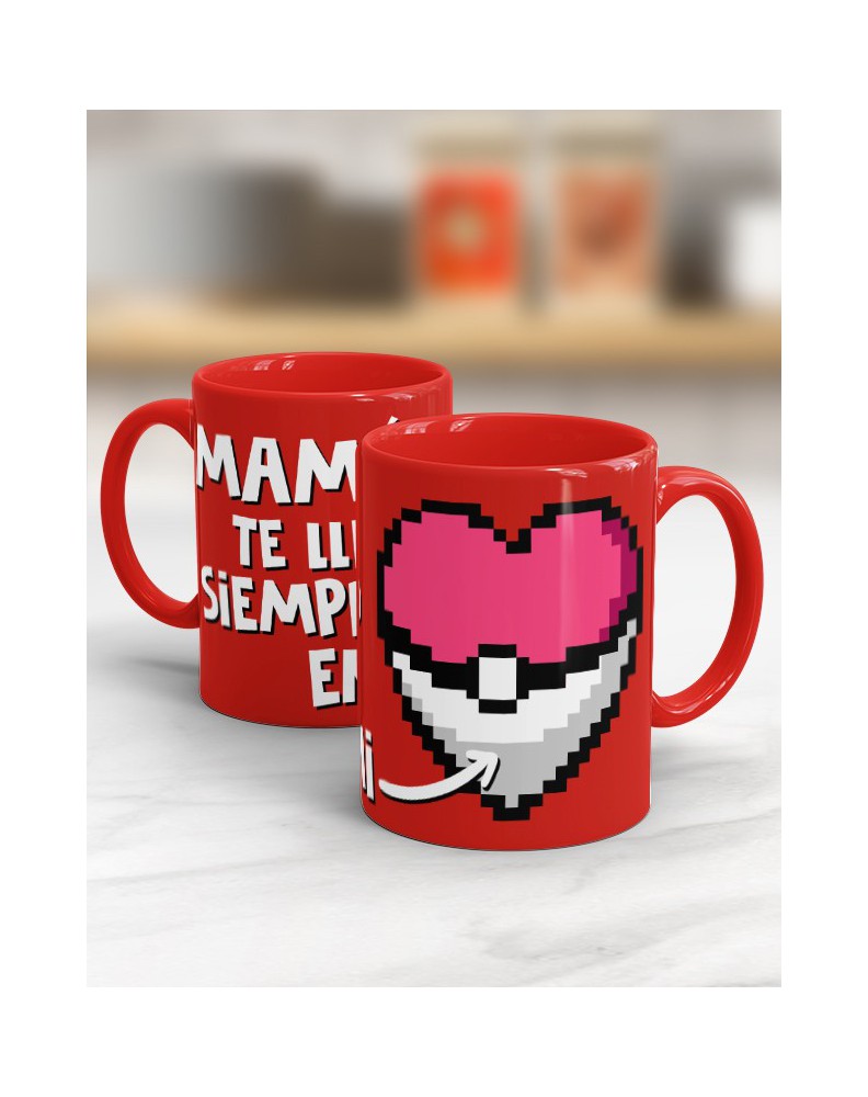 TAZA MAMÁ SIEMPRE TE LLEVO EN MI CORAZÓN