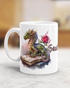 TAZA REGALO SANT JORDI-DRAGON- ACUARELA