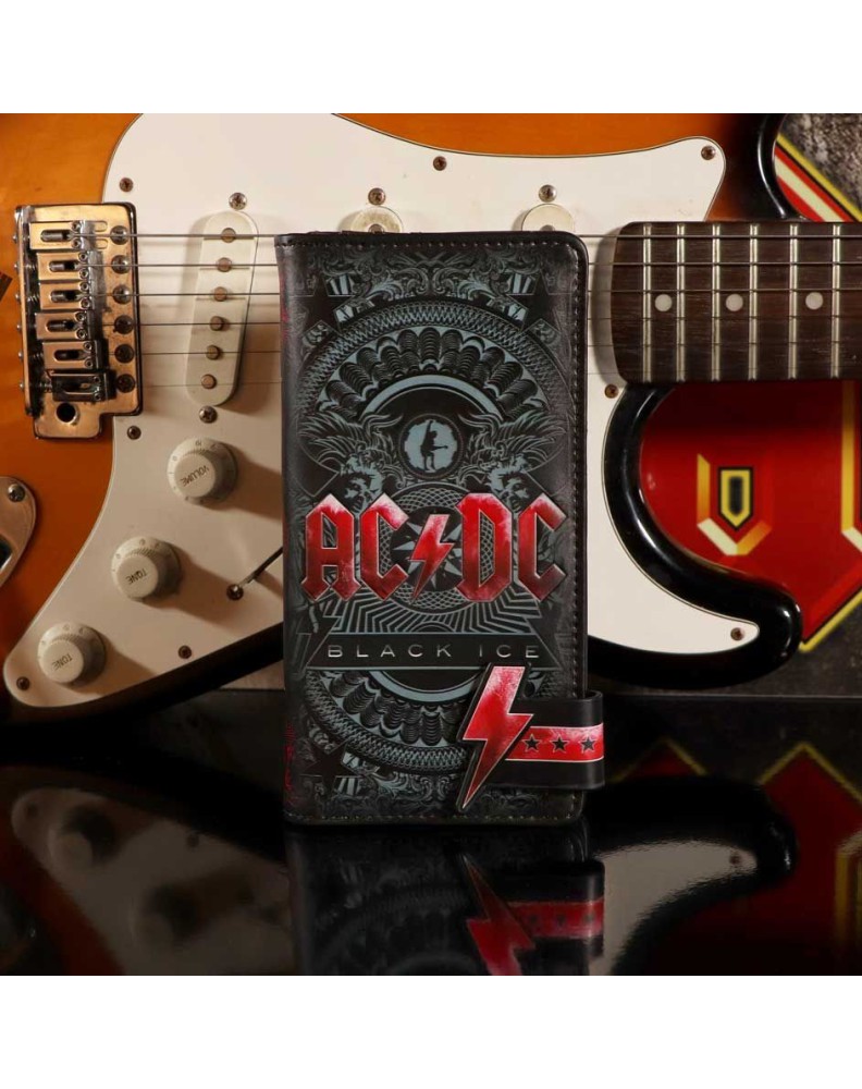 ACDC BLACK ICE EMBOSSED PURSE 18.5CM