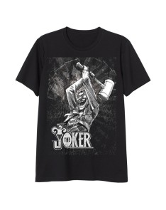 CAMISETA ADULTO JOKER LICENCIA OFICIAL NEGRA