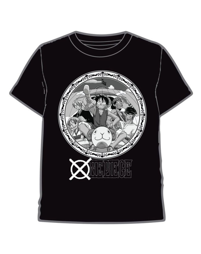 CAMISETA UNISEX ONE PIECE CIRCULO NEGRO