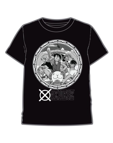 CAMISETA UNISEX ONE PIECE CIRCULO NEGRO