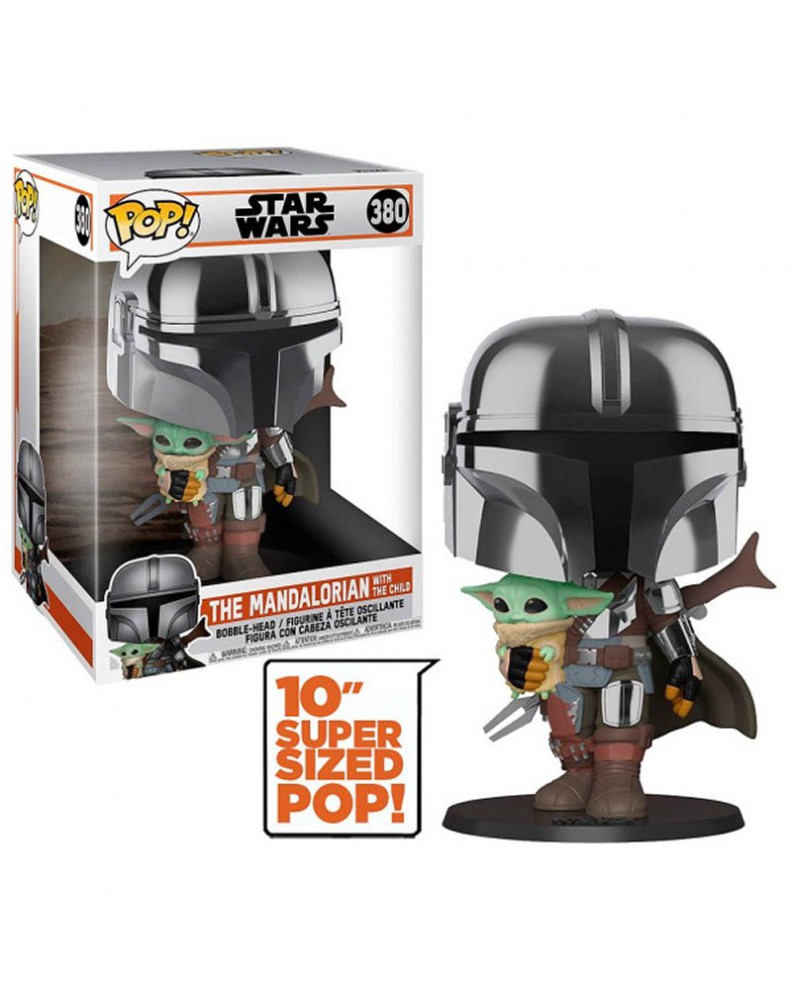 POP STARWARS:MANDALORIAN-10"MAND.W/CHROME