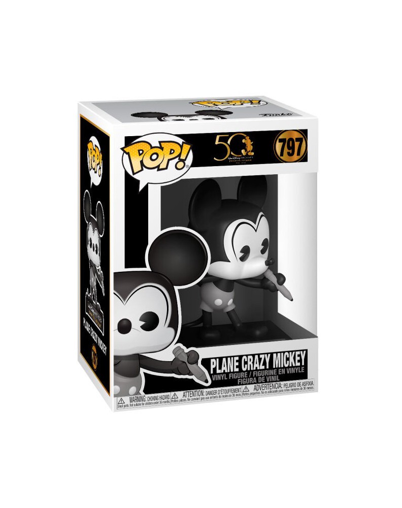 FIGURA POP DISNEY ARCHIVES MICKEY MOUSE PLANE CRAZY MICKEY