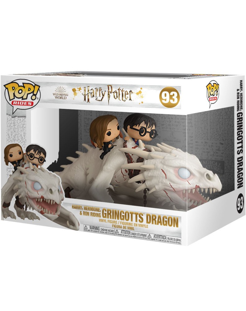 FIGURE POP GRINGOTTS DRAGON WITH HARRY, HERMIONE HARRY POTTER AND RON