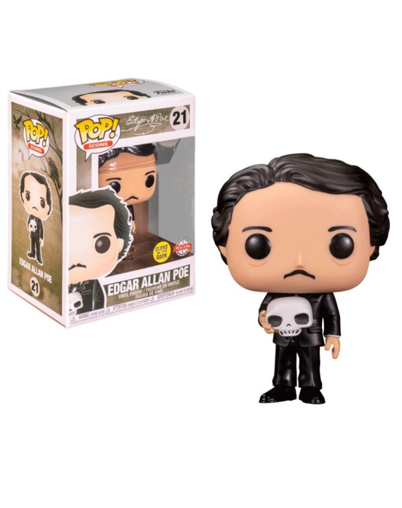 POP ICONS: EDGAR ALLEN POE W/ SKULL(GW)