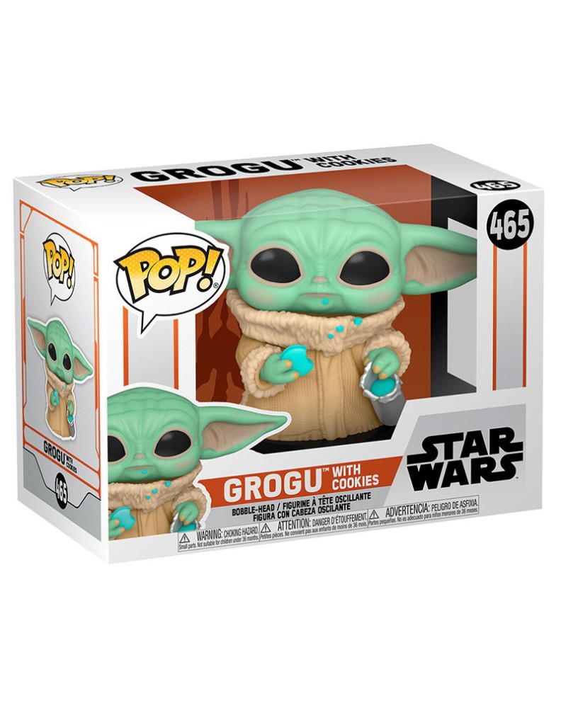 FUNKO POP -THE MANDALORIAN - GROGU THE CHILD WITH COOKIE