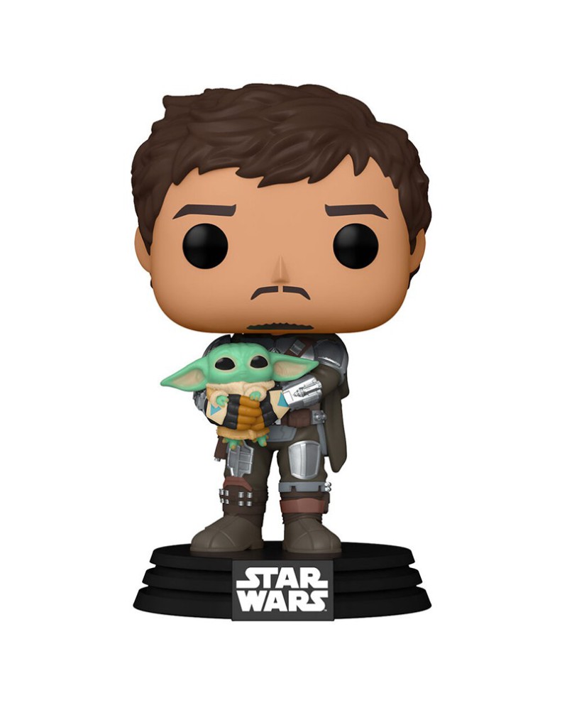 FUNKO POP -THE MANDALORIAN- MANDO HOLDING CHILD