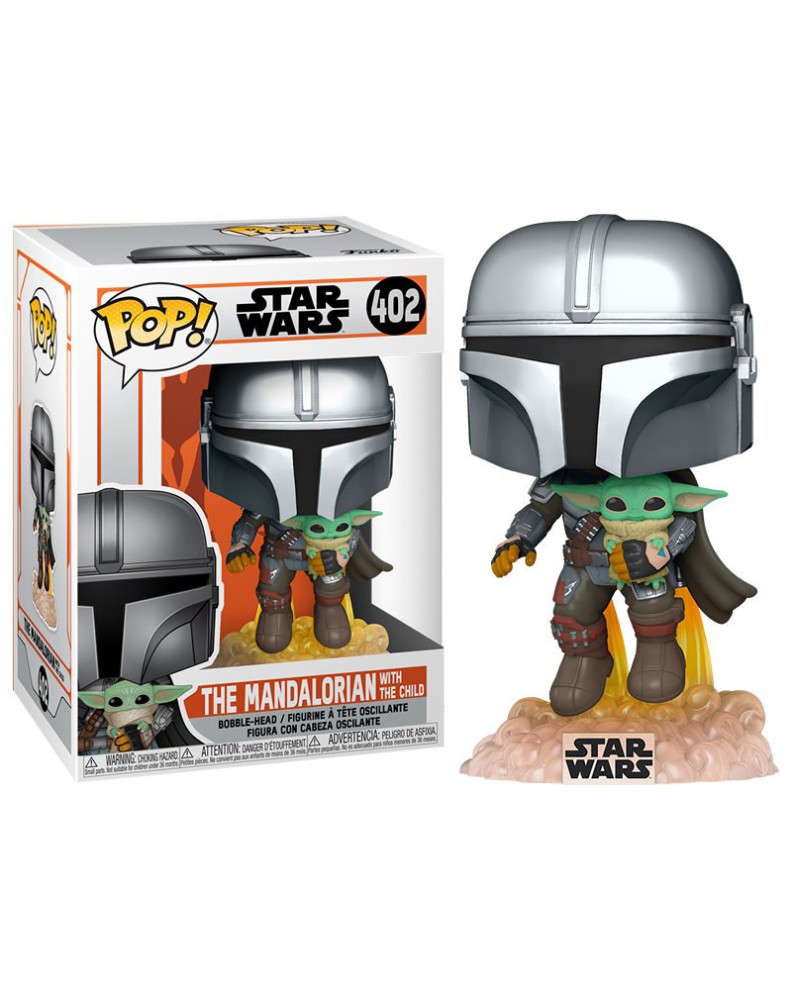 FIGURA FUNKO POP STAR WARS MANDALORIAN MANDO FLYING WITH JET PACK