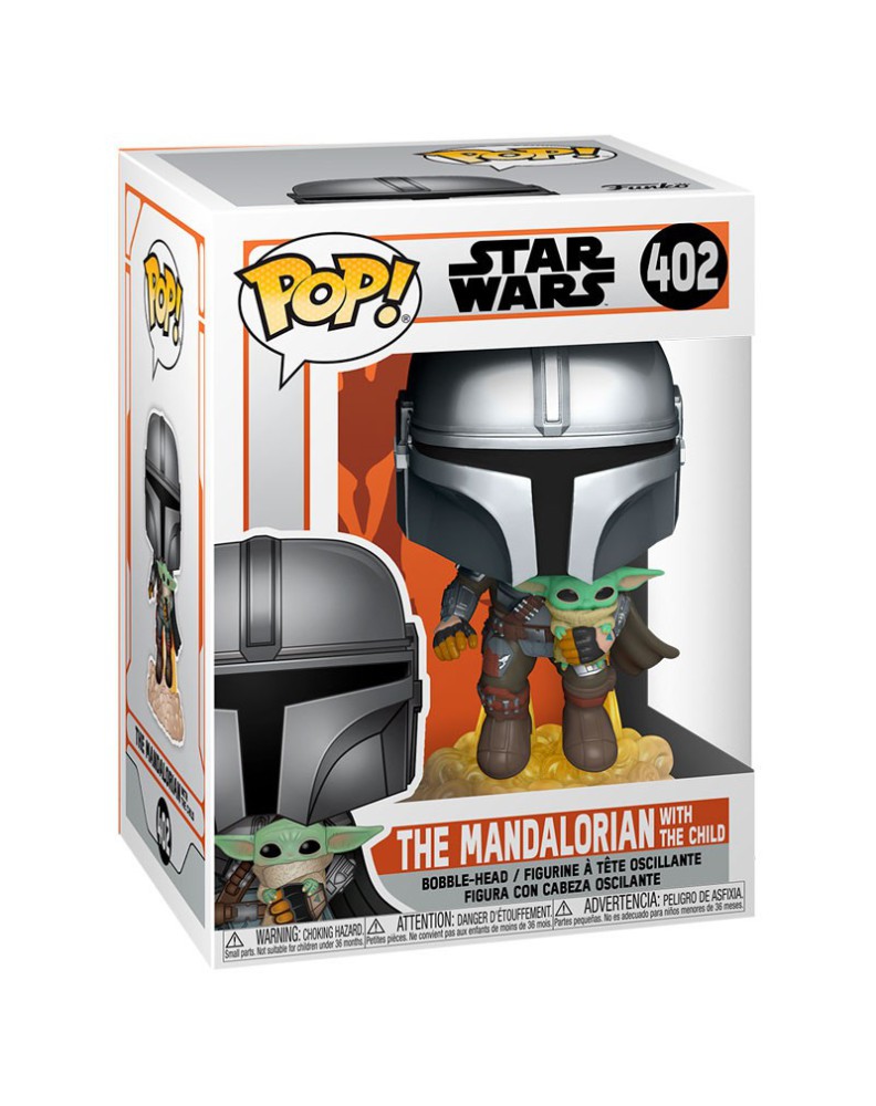 FIGURA FUNKO POP STAR WARS MANDALORIAN MANDO FLYING WITH JET PACK