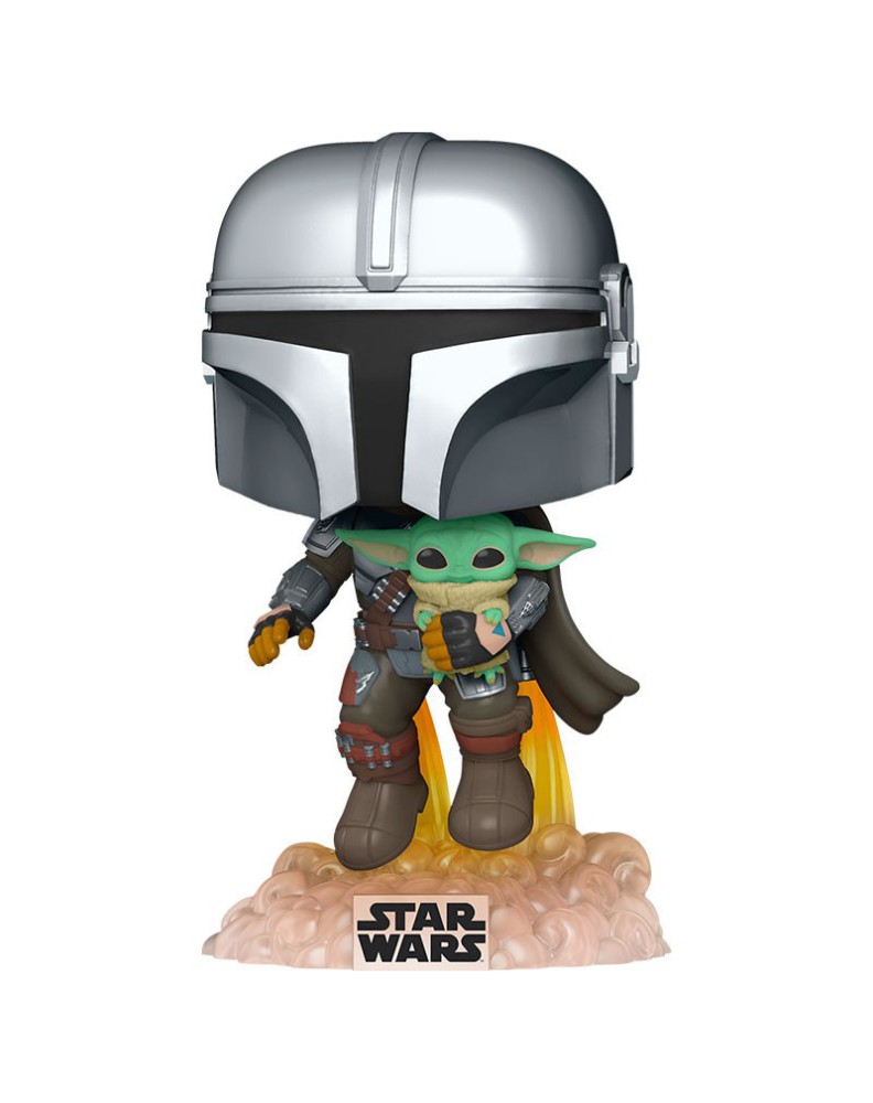 FIGURA FUNKO POP STAR WARS MANDALORIAN MANDO FLYING WITH JET PACK