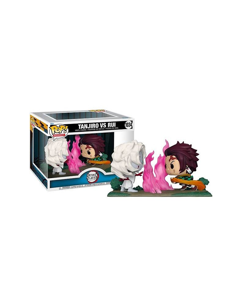 FUNKO POP MOMENT ANIMACION DEMON SLAYER KIMETSU NO YAIBA TANJIRO VS RUI