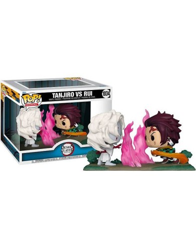 FUNKO POP MOMENT ANIMACION DEMON SLAYER KIMETSU NO YAIBA TANJIRO VS RUI