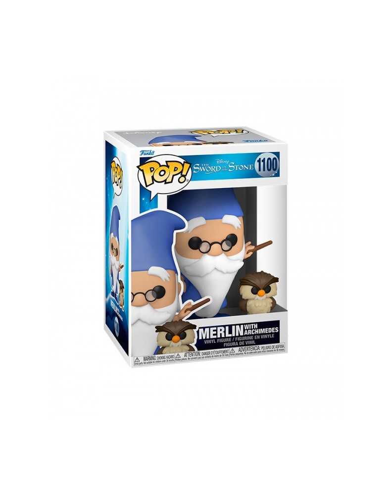 FUNKO POP DISNEY THE SWORD AND THE STONE MERLIN EL ENCANTADOR MERLIN CON ARCHIME