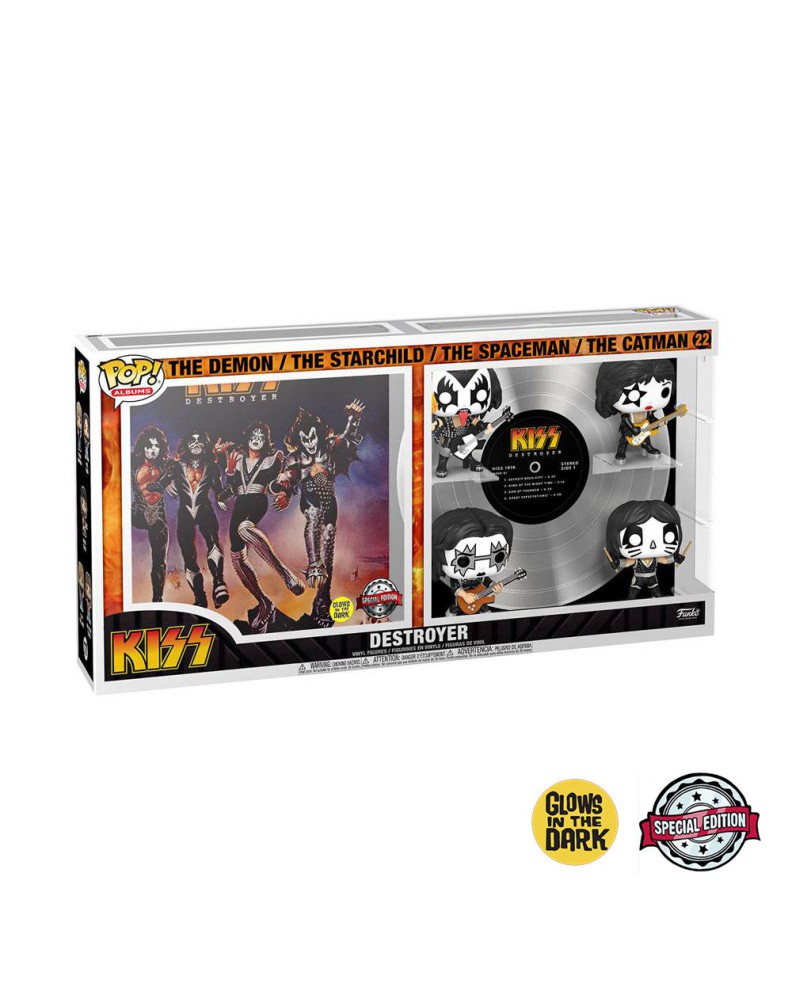 FUNKO POP -ALBUMS DELUXE- KISS DESTROYER EXCLUSIVE GLOW IN THE DARK