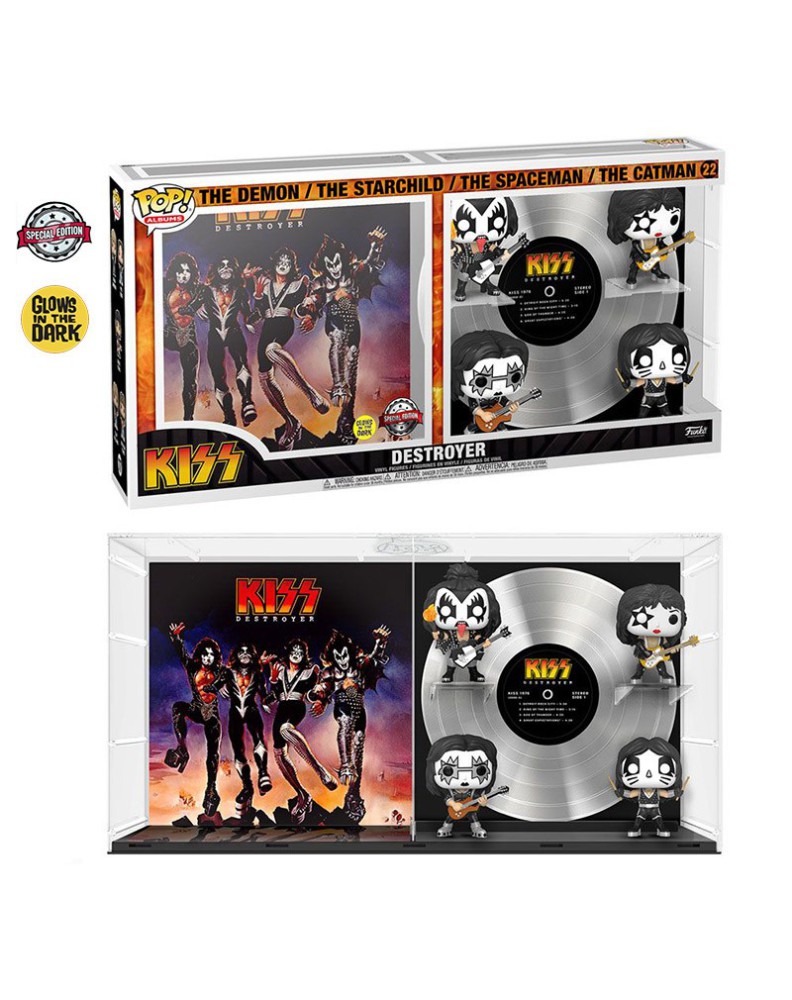 FUNKO POP -ALBUMS DELUXE- KISS DESTROYER EXCLUSIVE GLOW IN THE DARK