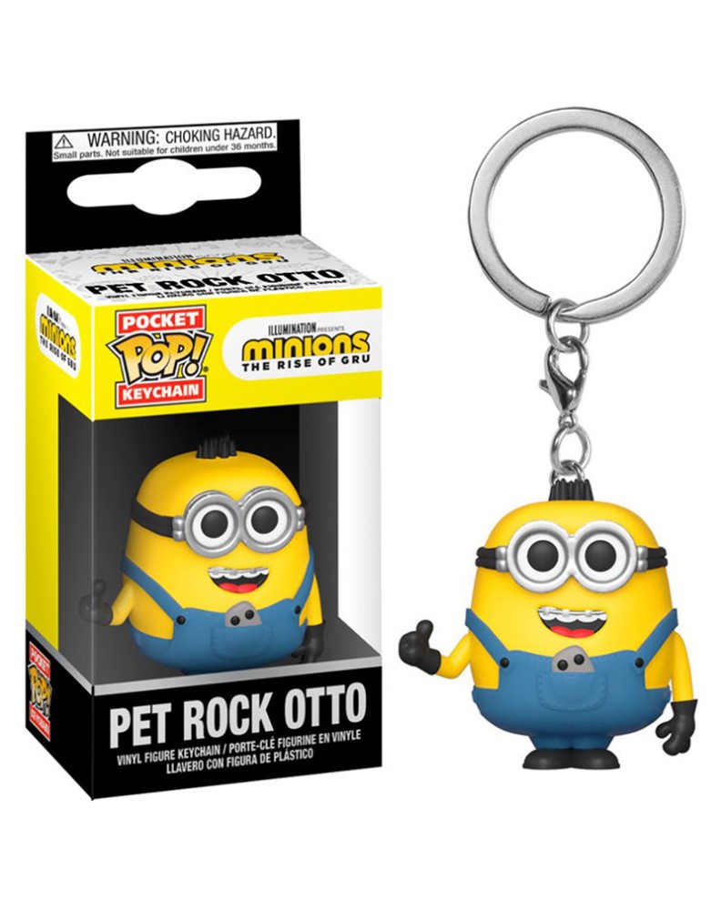 LLAVERO FUNKO POP KEYCHAIN -MINIONS-PET ROCK OTTO