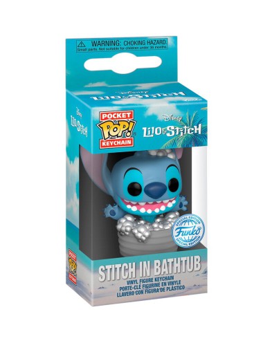 FUNKO POP! KEYCHAIN STITCH IN BATHTUB DISNEY