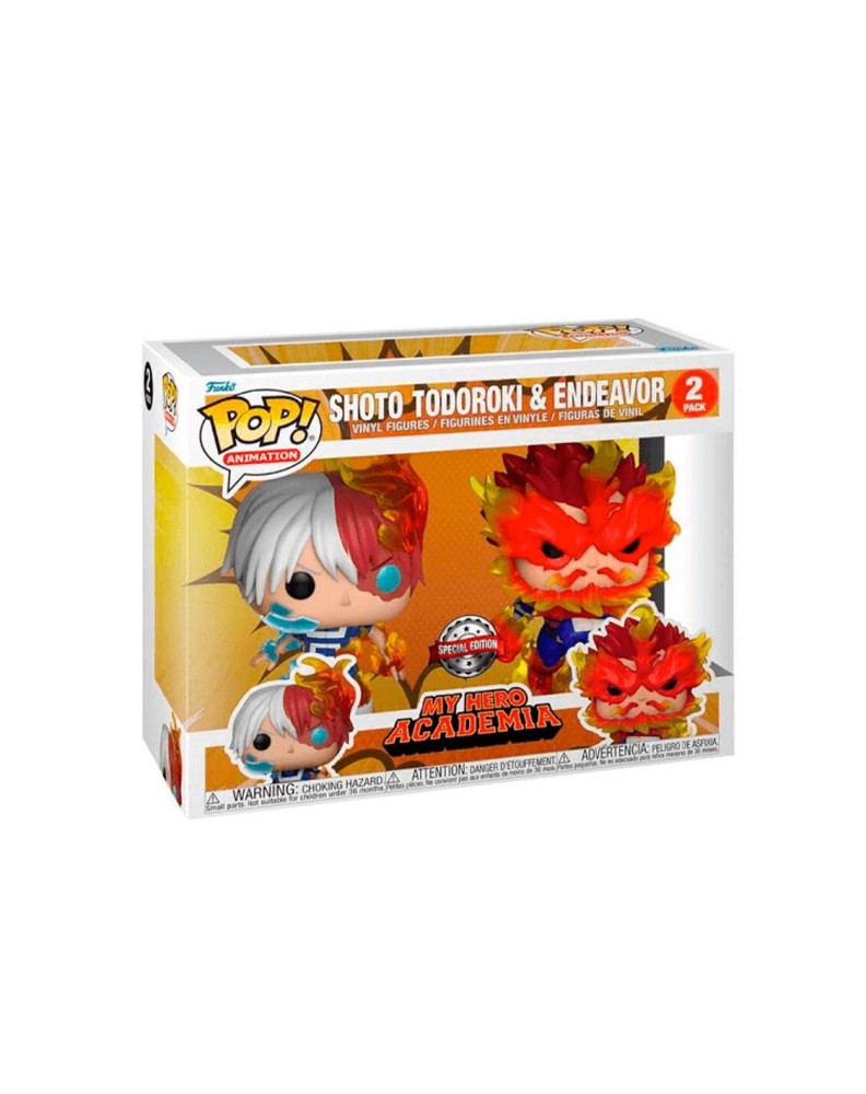 BLISTER 2 FIGURAS POP MY HERO ACADEMIA SHOTO TODOROKI & ENDEAVOR EXCLUSIVE