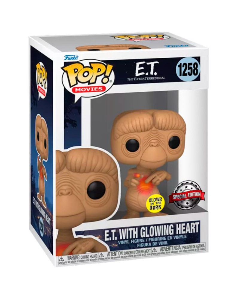 FUNKO POP! 40TH -E.T. W/HEART (GLOW-IN-THE-DARK) (EXCLUSIVO)