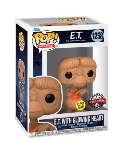 FUNKO POP! 40TH -E.T. W/HEART (GLOW-IN-THE-DARK) (EXCLUSIVO)