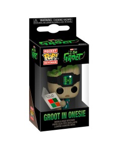 LLAVERO FUNKO POCKET POP GROOT WITH ONESIE MARVEL I AM GROOT