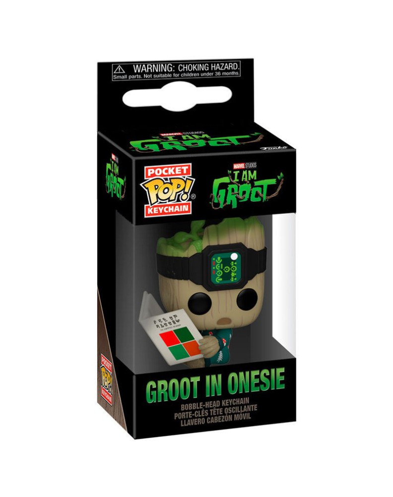 FUNKO POCKET POP GROOT WITH ONESIE MARVEL I AM GROOT KEYCHAIN