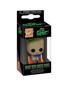 POCKET POP MARVEL I AM GROOT KEYCHAIN - GROOT WITH CHEESE PUFFS