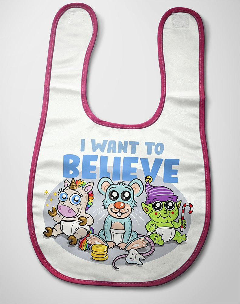 Baby bib I WANT TO BELIEVE